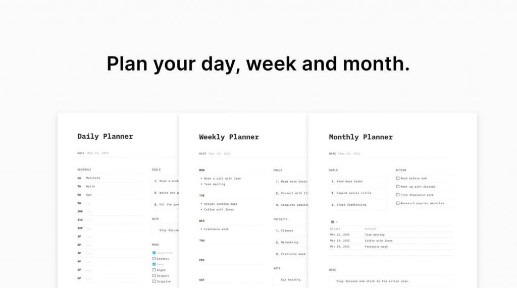 Notion Planners Template