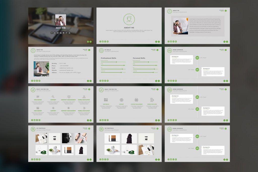 Creative Resume PowerPoint Template