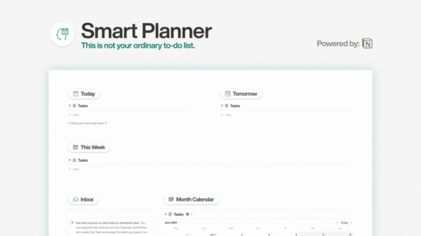 Free Notion Smart Planner Template
