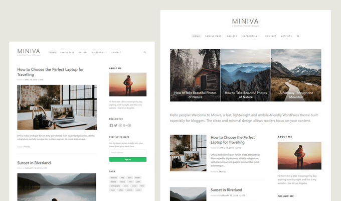Miniva – Free WordPress Theme