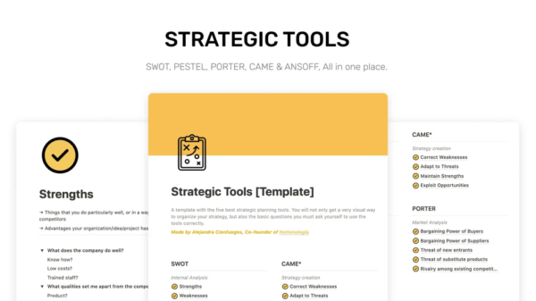 Strategic Tools Notion Template