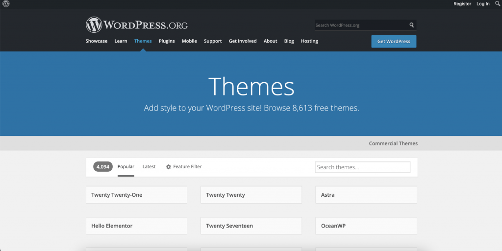 #1 WordPress Themes from WordPress.org