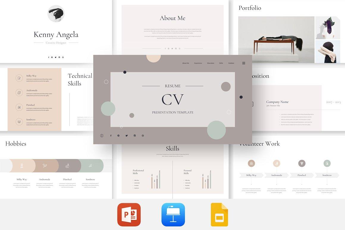 Minimal Resume CV Keynote Presentation is perfect for you, with a simple, contemporary but powerful design, this template will show you on another level.