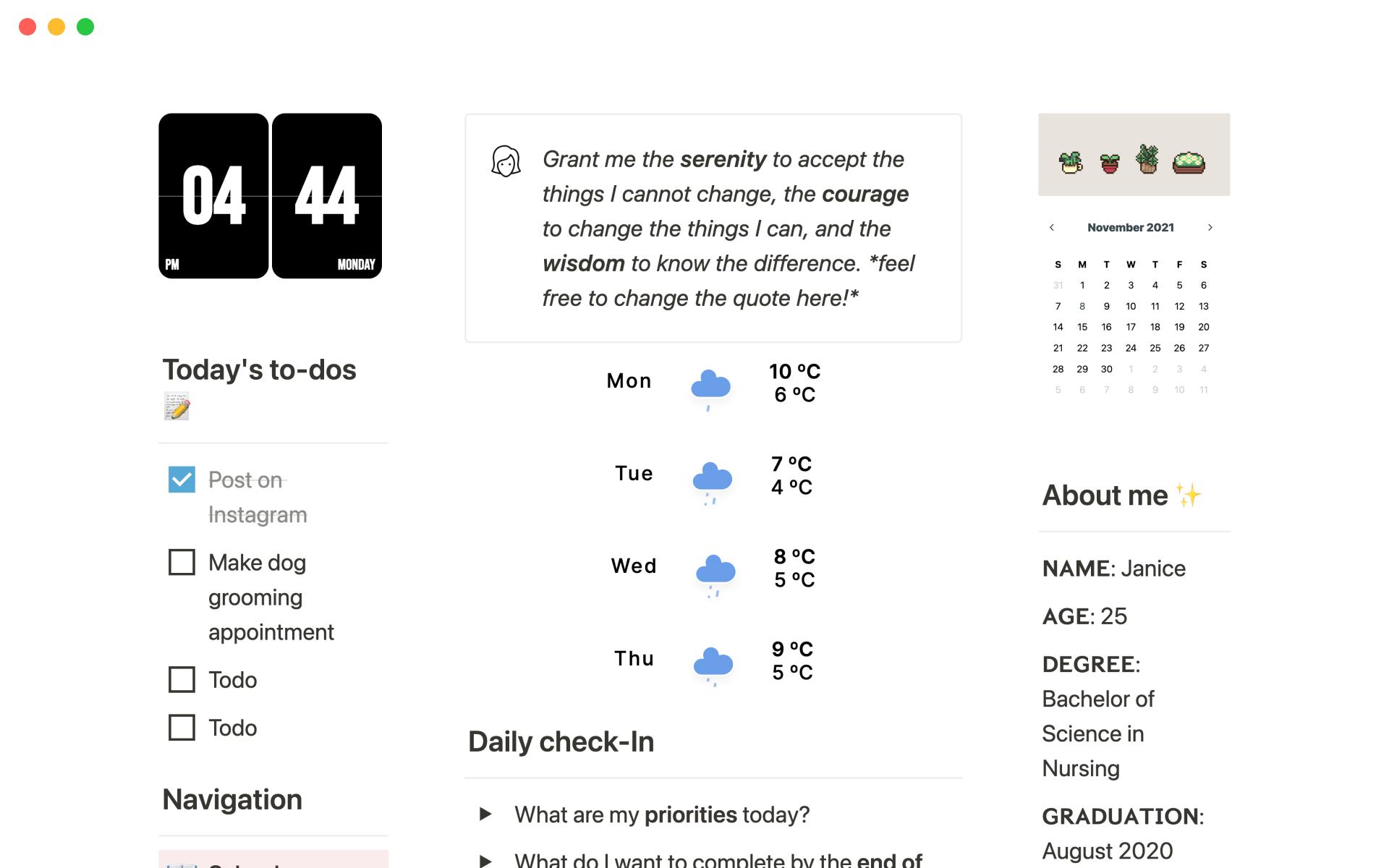 Student dashboard will help you organize all your school activities into one easy-to-use dashboard. 