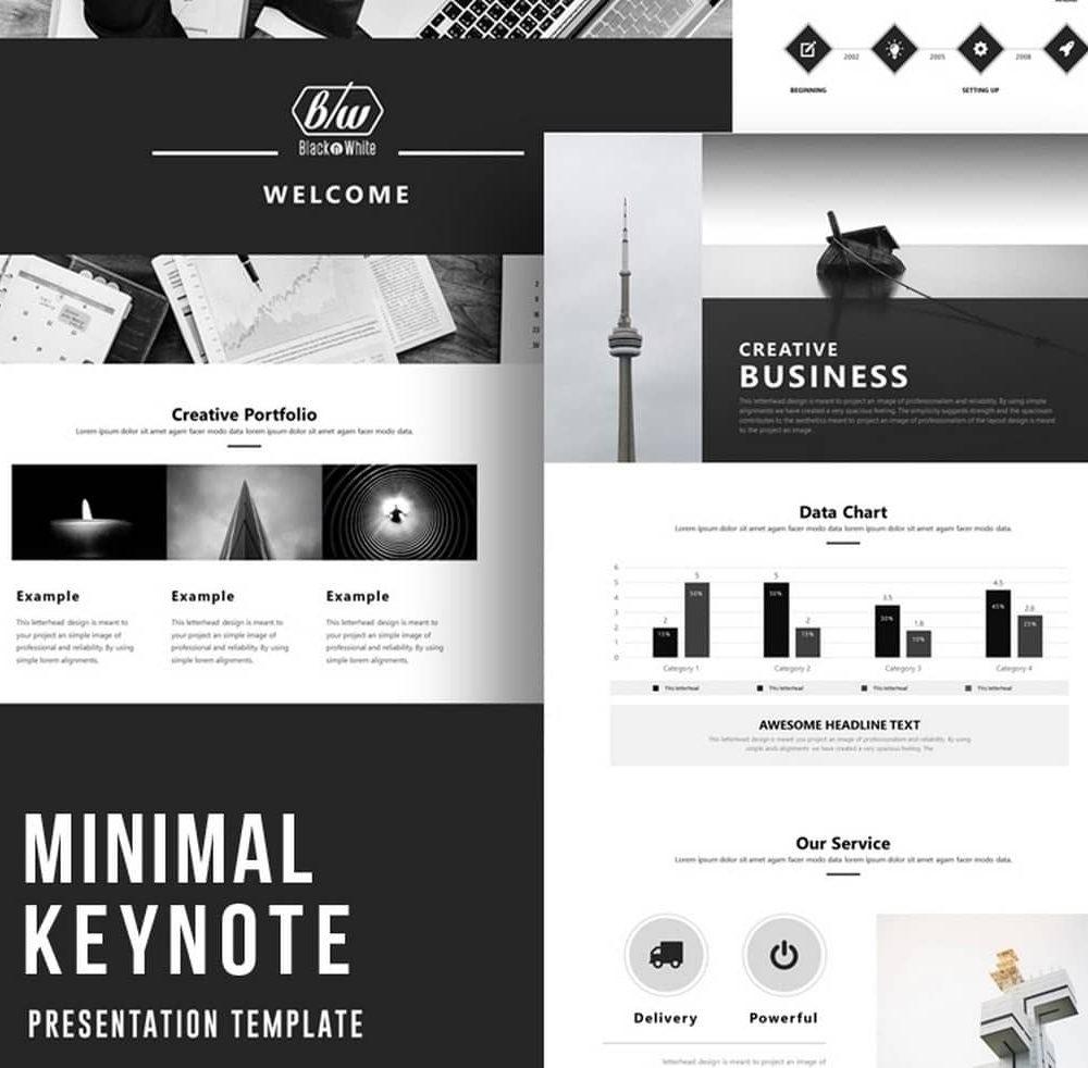 Black and White Keynote Template