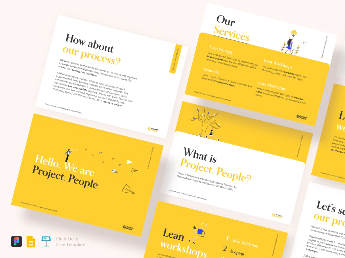 Project Pitch deck free Keynote template