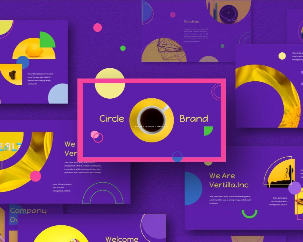 free circle brand keynote template